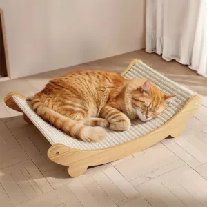 cat scratching bed, wooden cat scratching bed, cat scratch bed