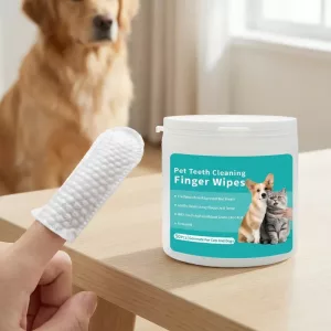 dog dental finger wipes, dog ear finger wipes, dog teeth wipes