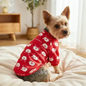 Cute Warm Round Neck Dog Sweater Soft Fleece Pet Pullover