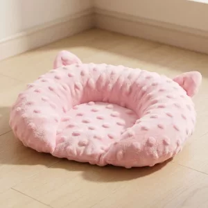 Cosy Soft Cotton Dog Bed Warm Cute Pet Cushion with Raised Edges