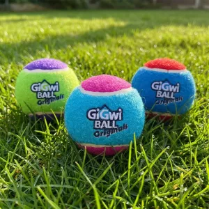 3pcs Interactive Dog Rubber Ball Squeaky Chew Toy