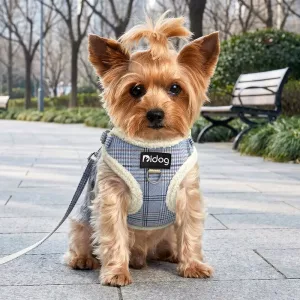 Winter Warm No-Pull Dog Vest Harness Leash Set
