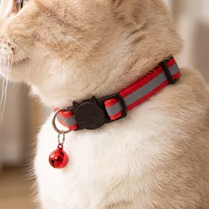 Cute Reflective Nylon Cat Collar with Bell