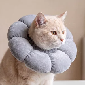 Adorable Flower Cotton Recovery Collar for Cats