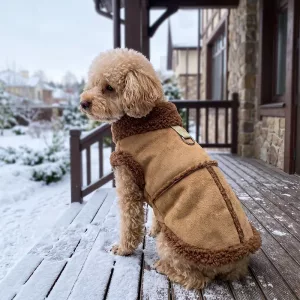 Stylish Warm Fleece Dog Coat Vest with D-Ring